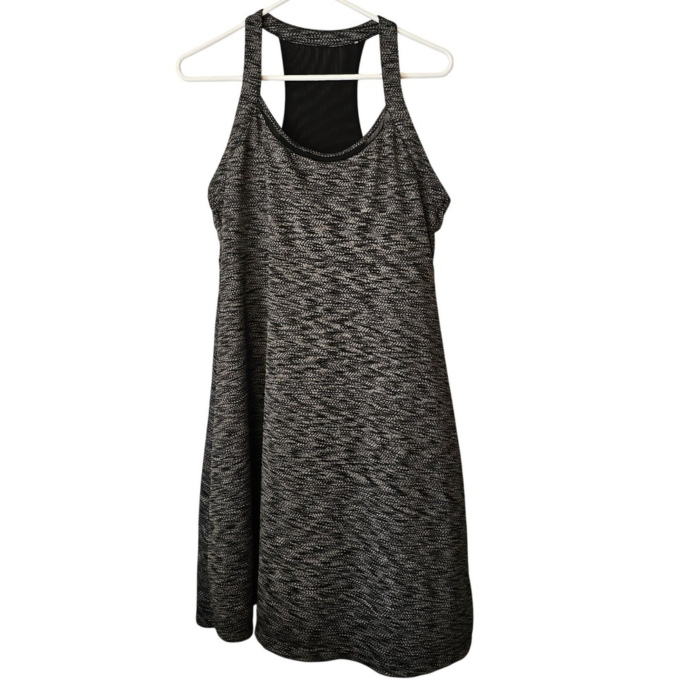 MPG Mondetta Performance Gear Black White Geometric Racerback Active Dress Large
